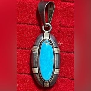 Mexico Larimar Amazonite Pendant Sterling
925 Silver